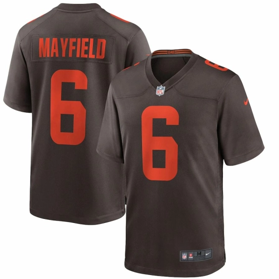 Men's Baker Mayfield Brown Alternate Player Limited Team Jersey