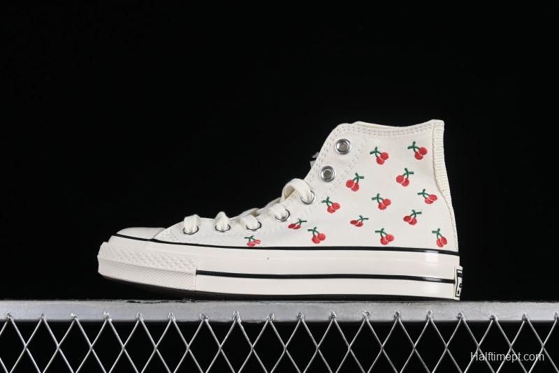 Converse Chuck 1970s Official Cherry Embroidery Canvas Sneakers - A08863C