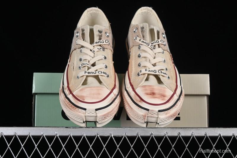 Feng Chen Wang Converse Chuck 70 Low 2-in-1 Deconstructed Canvas Sneakers - A07718C