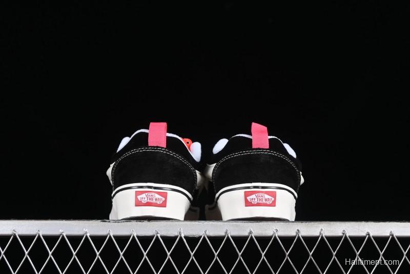 Vans Classics Knu Skool Retro Skate Shoes with Thickened Tongue and Oversized Toe - VN0009QCBLK