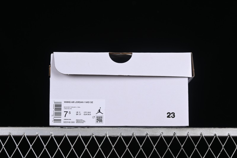 Nike Air Jordan 1 Mid "Bleached Turquoise" Casual Sneakers - DZ3745-300