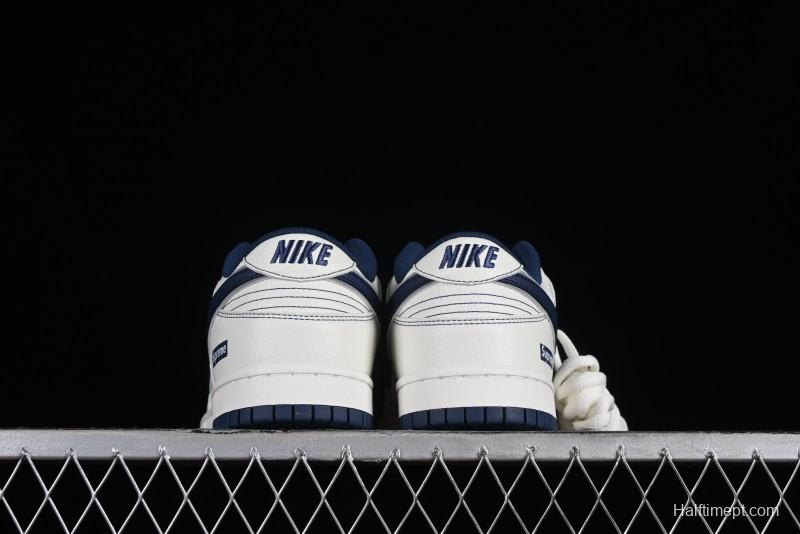 Supreme x Nike SB Dunk Low Deep Blue Colorway Low-Top Casual Skate Shoes - RM2308-238