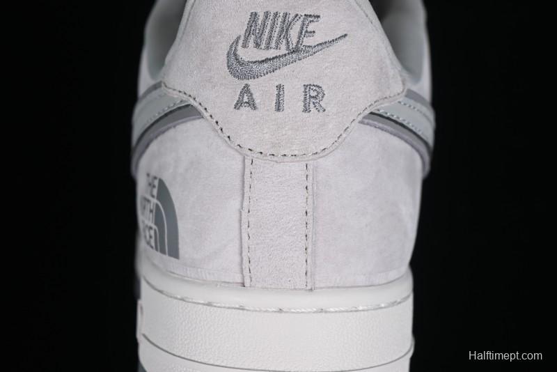 Nike Air Force 1 '07 Low The North Face CDG Collaboration - Light Grey Pigskin Low-Top Casual Sneakers - HD1968-016