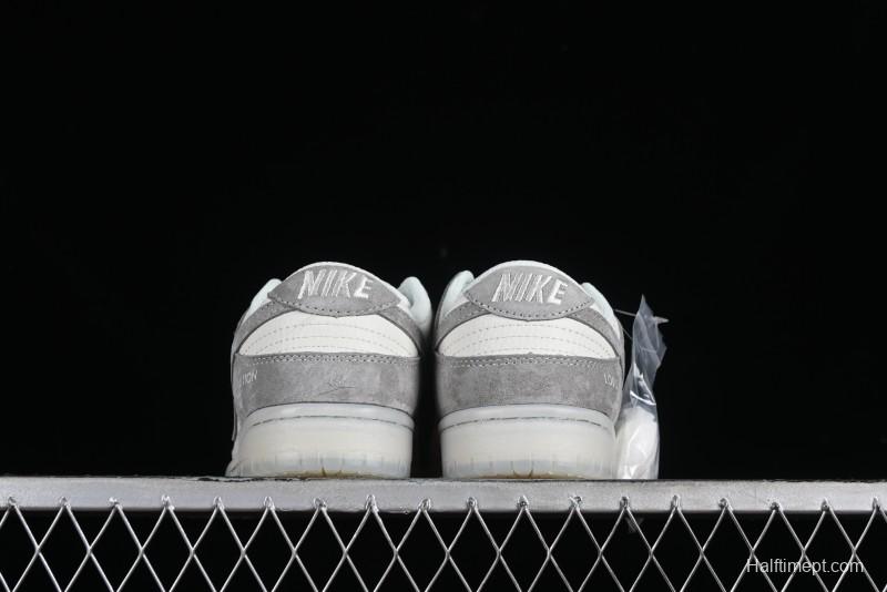 Nike SB Dunk Low LV Collaboration - Beige Grey Crystal Sole Night Light Anniversary High-End Custom Low-Top Casual Sneakers - CR8033-503