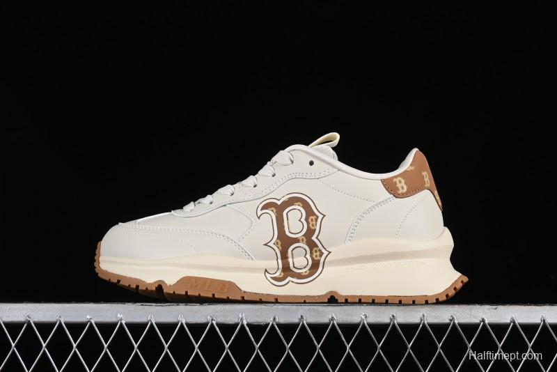 New York Yankees MLB Chunky Runner Denim Monogram Lightweight Casual Sneakers - 3ASHCRM3N43BRS