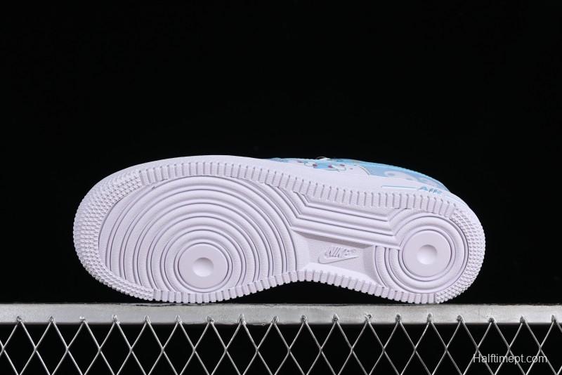 Nike Air Force 1 Low Witch Collaboration Custom Leather Sneakers with Full-Length Air Cushion - CW2288-111