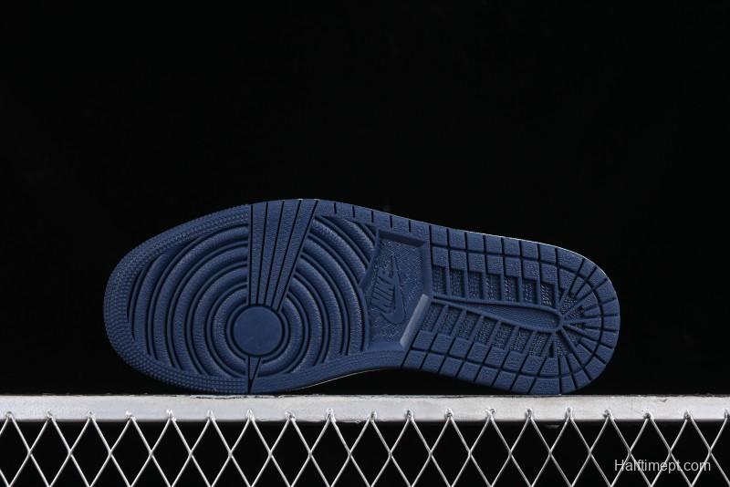 Nike Travis Scott x Fragment Design x Air Jordan 1 Low OG SP AJ1 LV Collaboration Deep Blue Low-top Casual Sneakers - LX1988-103