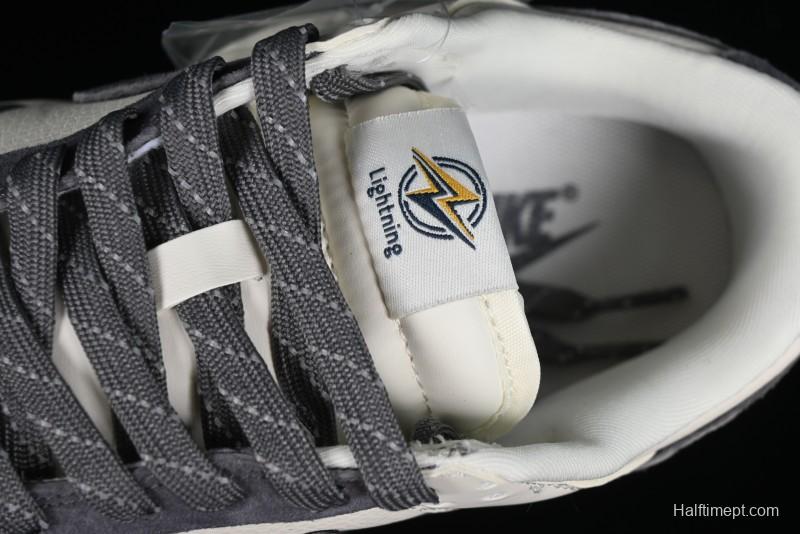 Nike SB Dunk Low Lightning Collaboration - Off White Navy Blue Small Blue Swoosh Anniversary High-End Custom Low-Top Casual Sneakers - XD1688-032