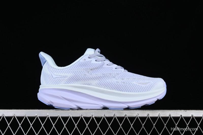 HOKA ONE ONE Clifton 9 Lightweight Knit Mesh Running Shoes with Enhanced Cushioning - 1127896 EHR