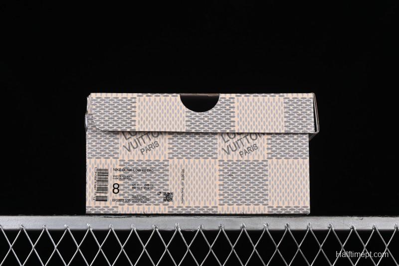Nike SB Dunk Low LV Collaboration - Dark Blue Denim Anniversary High-End Custom Low-Top Casual Skate Shoes - XP3802-335