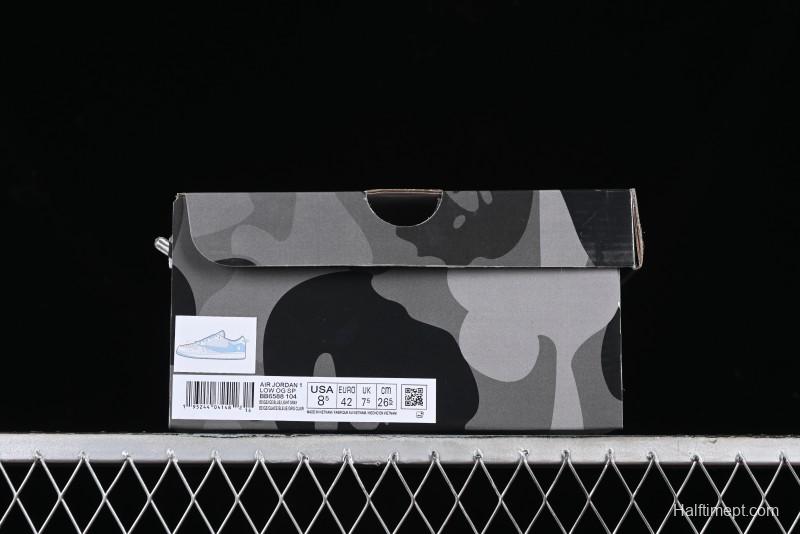 Nike Travis Scott x Fragment Design x Air Jordan 1 Low OG SP AJ1 LV Collaboration Deep Blue Low-Top Casual Sneakers - BB6588-104