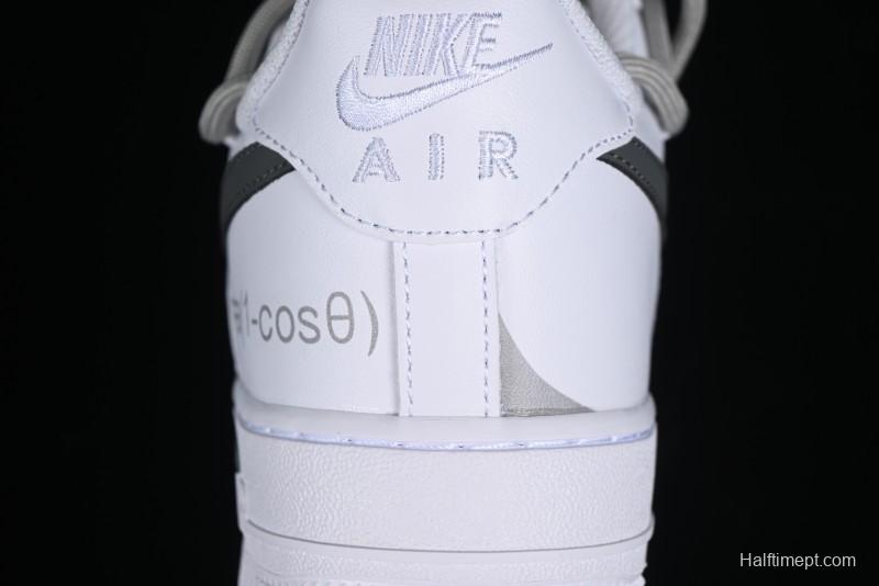 Nike Air Force 1 '07 Low Spray Paint White Grey Strap Low-Top Casual Sneakers - ZH0316-017