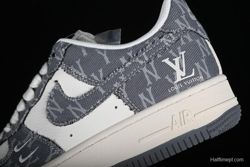Nike Air Force 1 '07 Low LV Collaboration - Grey Double Swoosh Casual Sneakers - HD1968-030