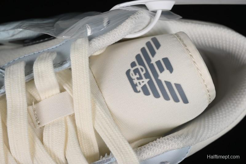 Nike Air Jordan 1 Low Retro Basketball Shoes - Giorgio Armani Collaboration Ice Blue - WG8850-012