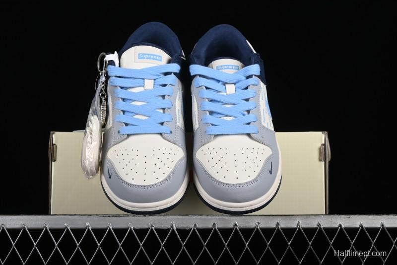 Nike SB Dunk Low Supreme Collaboration - Anniversary Edition High-End Custom Low-Top Casual Skate Shoes - CF3688-009