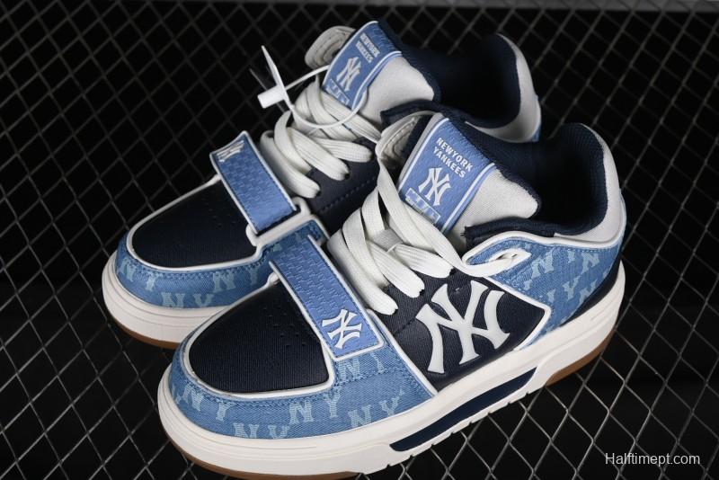 New York Yankees Chunky Liner Mid Denim Monogram Sandals with Thick Sole - 3ASXCHL4N50BLS