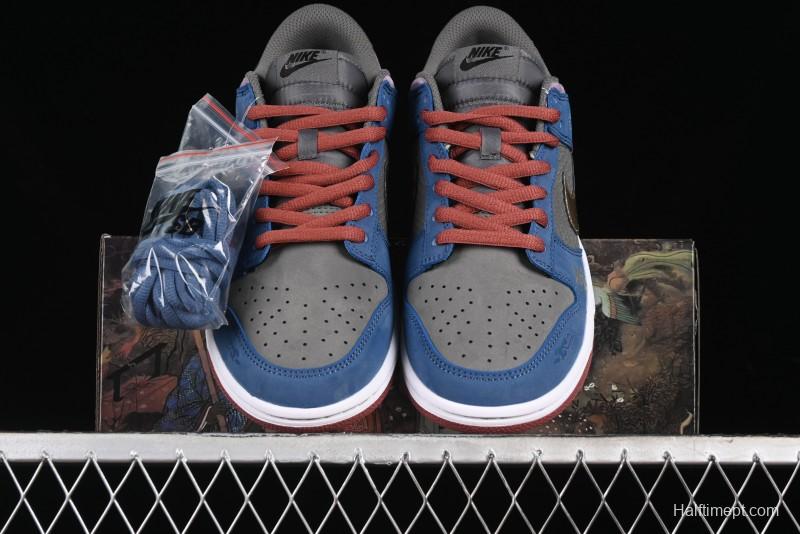 Nike Dunk Low Retro Deconstructed Casual Sneakers with Black Myth WuKong Theme - DV2433-109