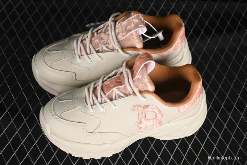 New York Yankees MLB Bigball Chunky Window Velvet Monogram Thick Sole Casual Running Shoes - 3ASHWVM4643BRS