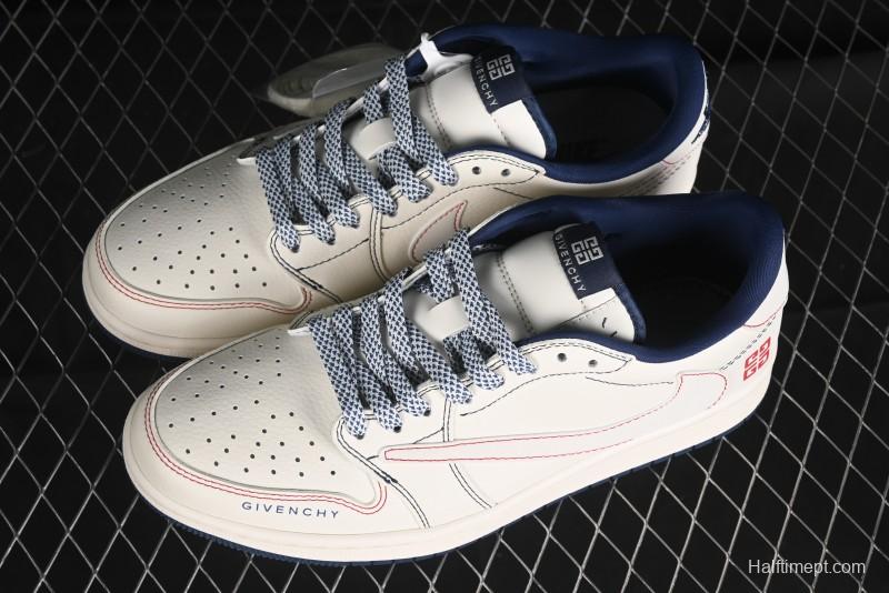 Nike Travis Scott x Fragment Design x Air Jordan 1 Low OG SP AJ1 Low-top Casual Sneakers - XY2688-115