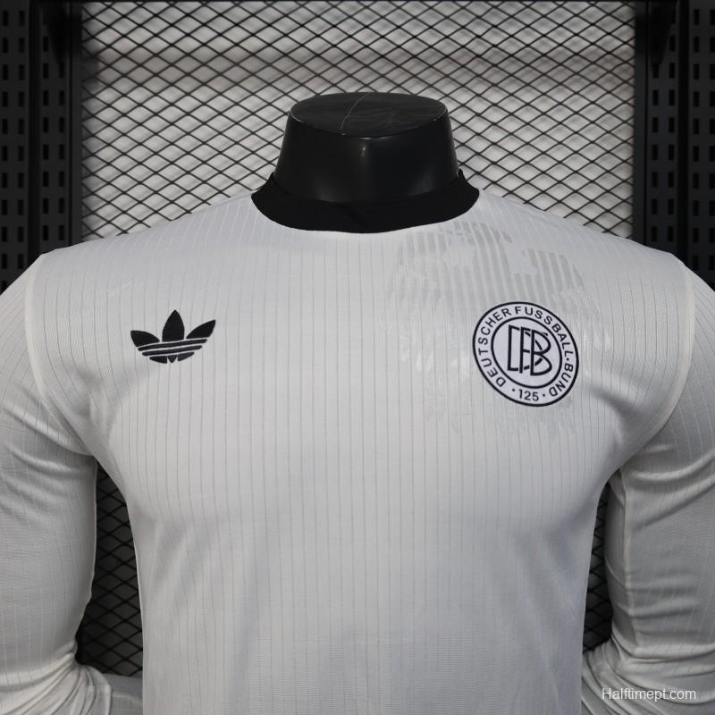 Player Version 2025 Germany Home Long Sleeve 125Th Anniversary Jersey