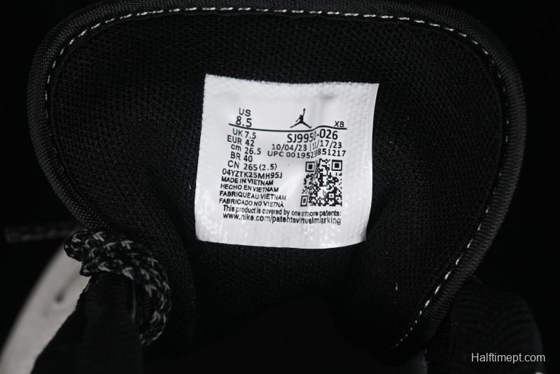 Nike Air Jordan 1 Low Stussy Collaboration - Silver Trim Black Swoosh Retro Basketball Shoes - SJ9950-026