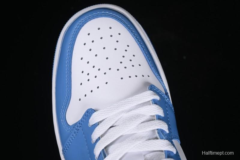 Nike Air Jordan 1 Low AJ1 Patent Leather Blue Casual Sneakers - FZ2138-114