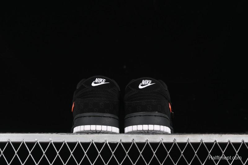 Nike SB Dunk Low Gucci Collaboration Dark Floral Pattern Anniversary Custom Low-Top Casual Sneakers - FC1688-140