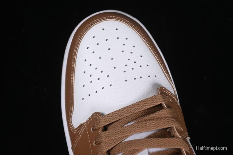 Nike Air Jordan 1 Low AJ1 White Tan Low-Top Casual Sneakers - DC0774-202