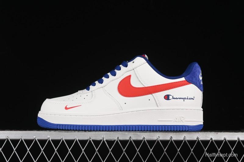 Nike Air Force 1 '07 Low Champion Collaboration - Blue White Red Low-Top Casual Sneakers - KK1988-002