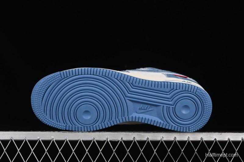 Nike Air Force 1 '07 Low Levi's Denim Collaboration - Light Blue Denim Low-Top Casual Sneakers - SJ6698-003