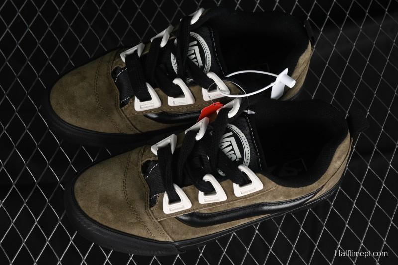 Vans Knu Skool DR Black Green New Series Chunky Sneakers - VN000CZU0BP