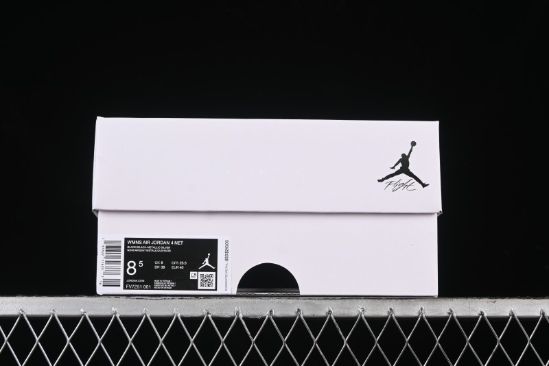 Nike Air Jordan 4 Retro Basketball Shoes with Mesh Design - FV7251-001