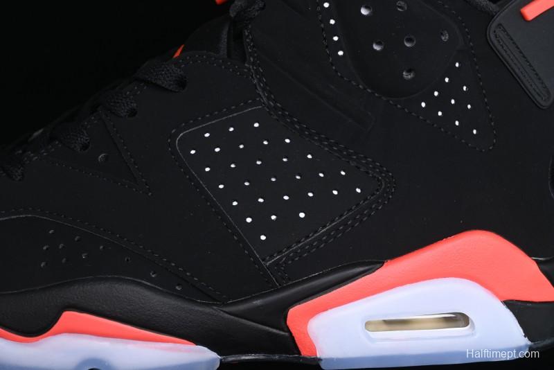 Nike Air Jordan 6 Retro Basketball Shoes with Infrared Design and 3M Reflective Details - 384664-060