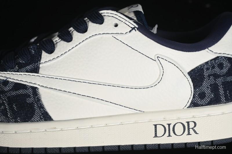 Nike Travis Scott x Fragment Design x Air Jordan 1 Low OG SP AJ1 Retro Sneakers - CH6336-017