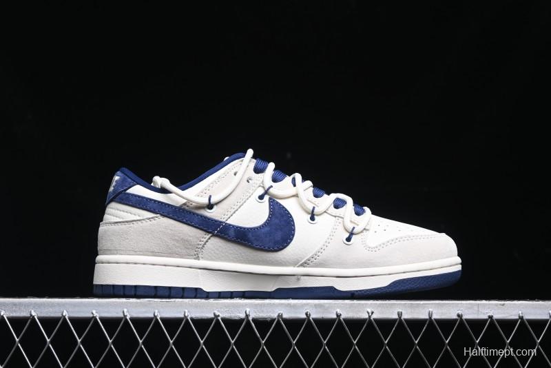 Nike SB Dunk Low The North Face Series - Strap Pig Eight Dark Blue Hook Anniversary High-End Custom Low-Top Casual Skate Shoes - DM6868-001