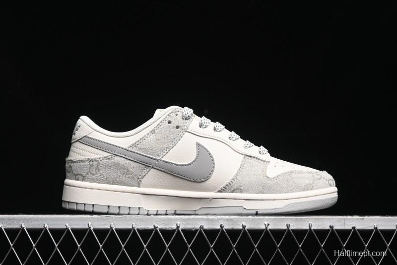 Nike SB Dunk Low Gucci Collaboration - Smoke Grey Sole Anniversary High-End Custom Low-Top Casual Skate Shoes - XX2025-802
