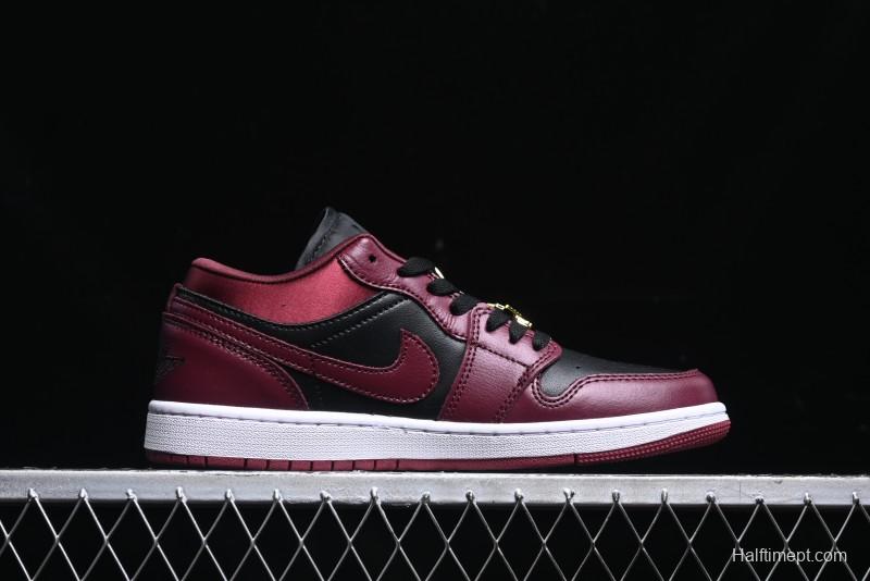 Nike Air Jordan 1 Low AJ1 Black Wine Red Metallic Wings DB6491-600