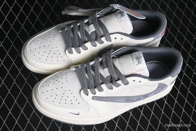 Nike Travis Scott x Fragment Design x Air Jordan 1 Low OG SP AJ1 Retro Sneakers - XZ6868-001