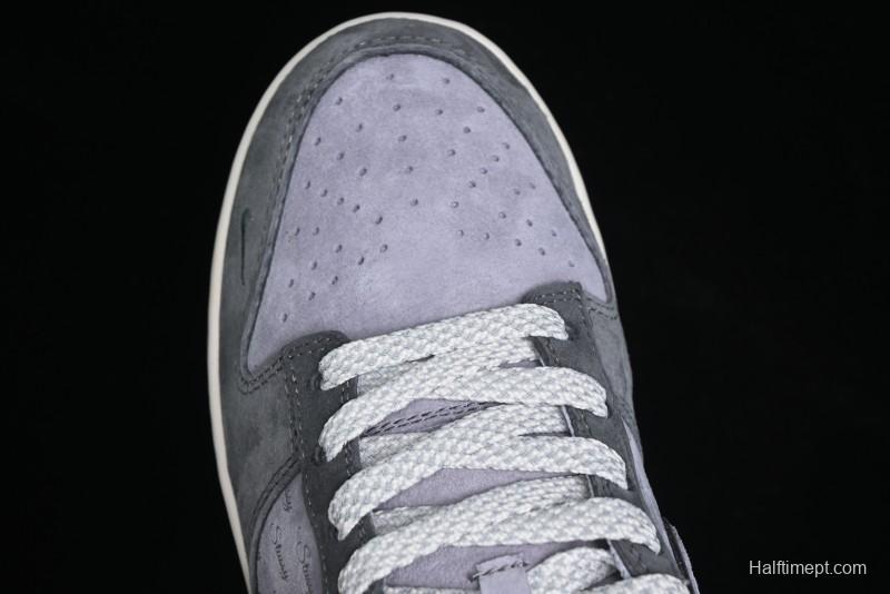 Nike SB Dunk Low Stussy Collaboration - Granite Grey Anniversary Custom Low-Top Casual Skate Shoes - XS1086-008