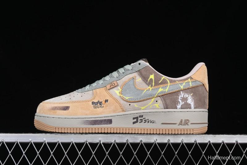 Nike Air Force 1'07 Low "Kakarot" Dragon Ball Z Custom Casual Sneakers for Autumn Winter - CD1212-666