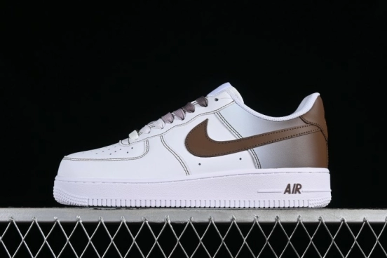 Nike Air Force 1 '07 Low Custom Anime Theme Gradient Brown Swoosh Casual Sneakers - FN0366-103