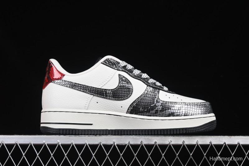 Nike Air Force 1 '07 Low The North Face Collaboration Year of the Snake Limited Edition Silver Snake Casual Sneakers - CH6336-521