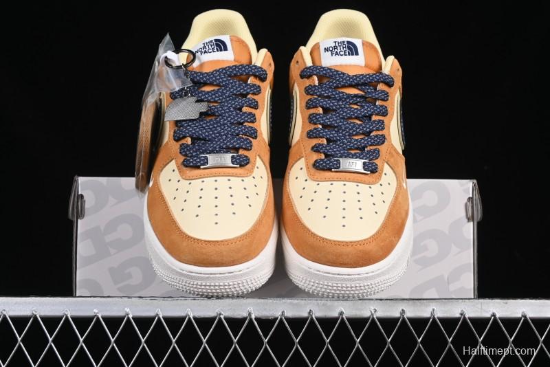 Nike Air Force 1 '07 Low The North Face Collaboration Sport Orange Low-Top Casual Sneakers - DM6688-053