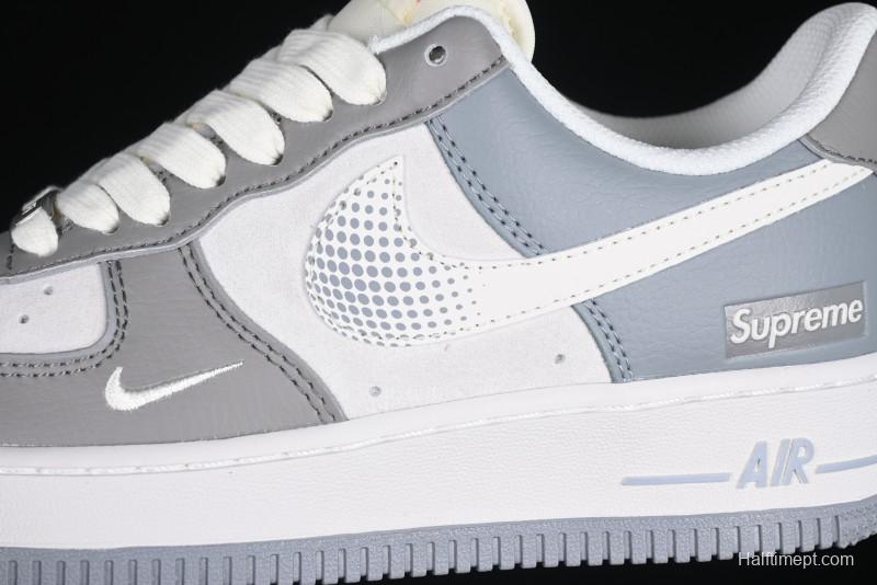 Nike Air Force 1 '07 Low Supreme Collaboration Polka Dot Swoosh Casual Sneakers - DM6688-023