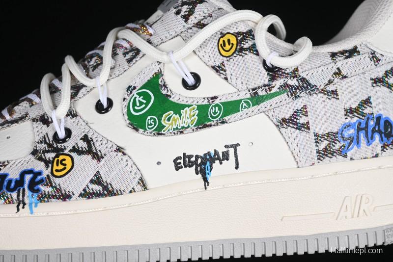 Nike Air Force 1'07 Low Hip Hop MLB Casual Lace-Up Sneakers - BD0077-333