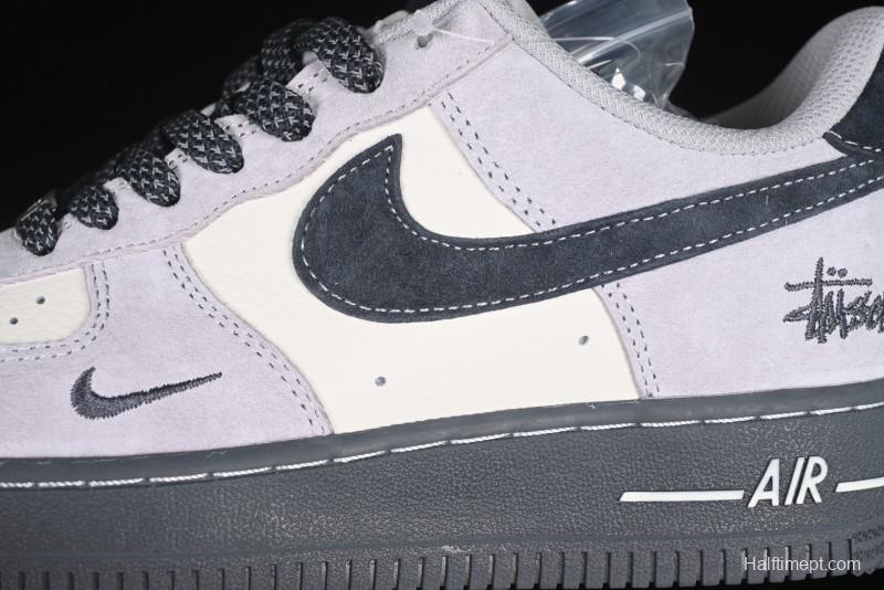 Nike Air Force 1 '07 Low Stussy Collaboration Beige Grey Jade Sole Low-Top Casual Sneakers - XZ6188-196