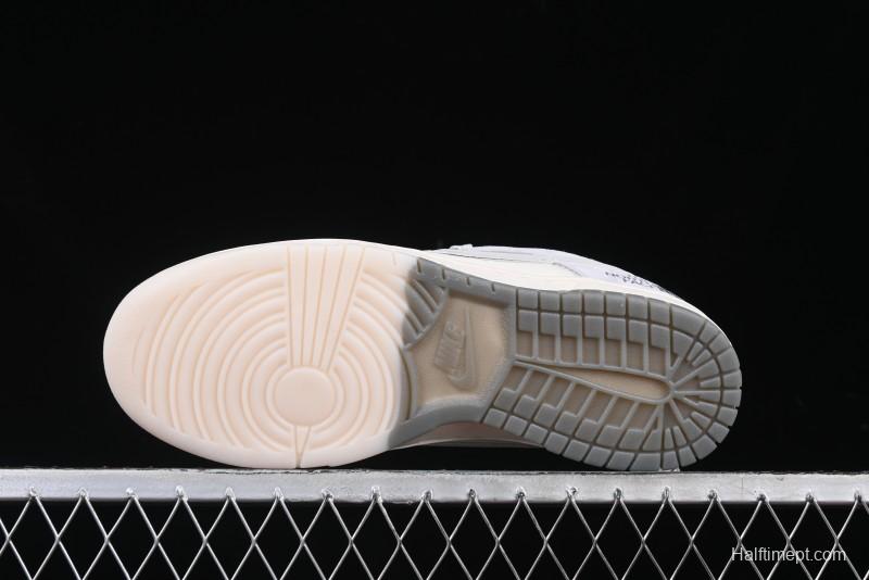 Nike SB Dunk Low The North Face Graffiti Grey Check Anniversary Customized Low-Top Casual Skate Shoes - DM6868-017