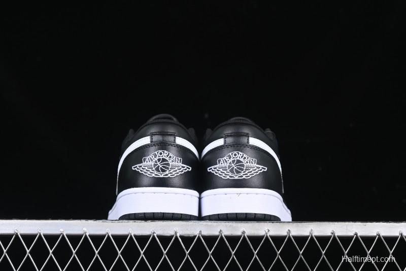 Nike Air Jordan 1 Low Retro Basketball Shoes in Black and White - 553558-043