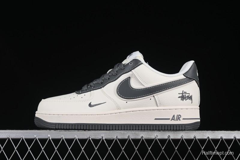 Nike Air Force 1 '07 Low Stussy Collaboration Granite Grey Low-Top Casual Sneakers - XZ6188-226