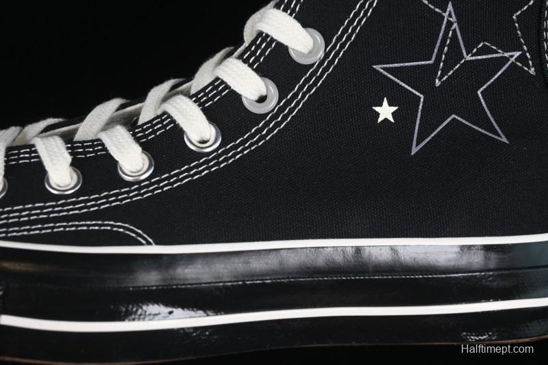 Converse Chuck 1970s High Top Canvas Sneakers with Star Stitch Design - A15743C